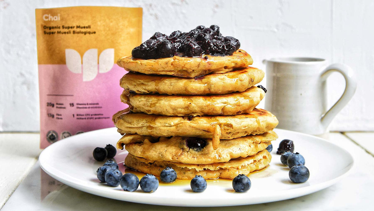 HOLOS Blueberry Chai Pancakes