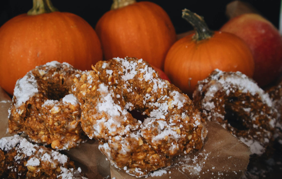 Pumpkin Spice Day Delight: No-Bake Protein Donuts Recipe