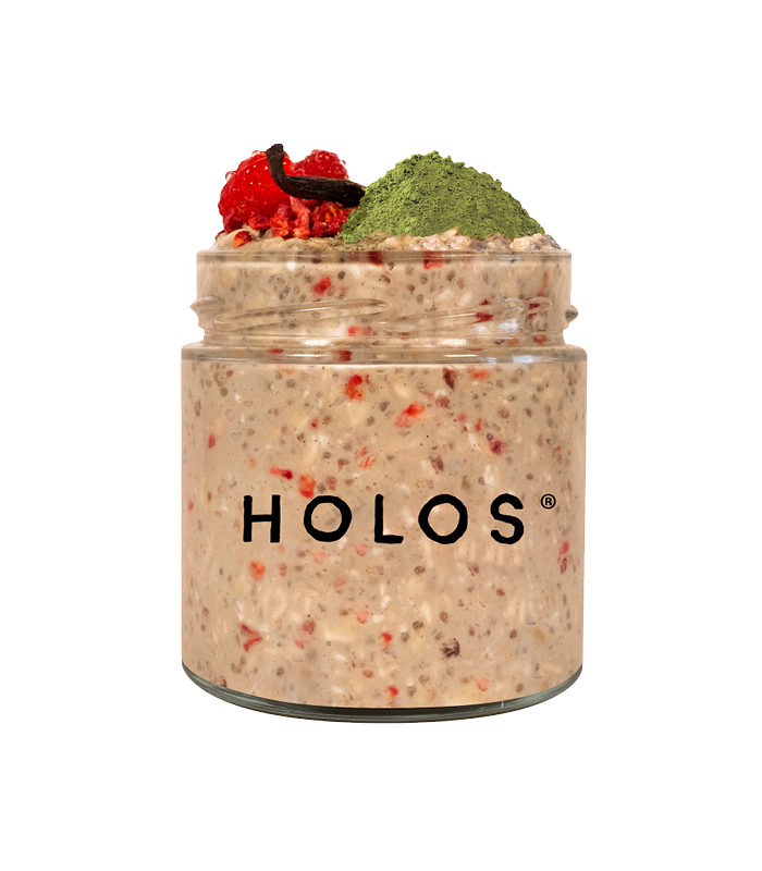 Matcha + Raspberries