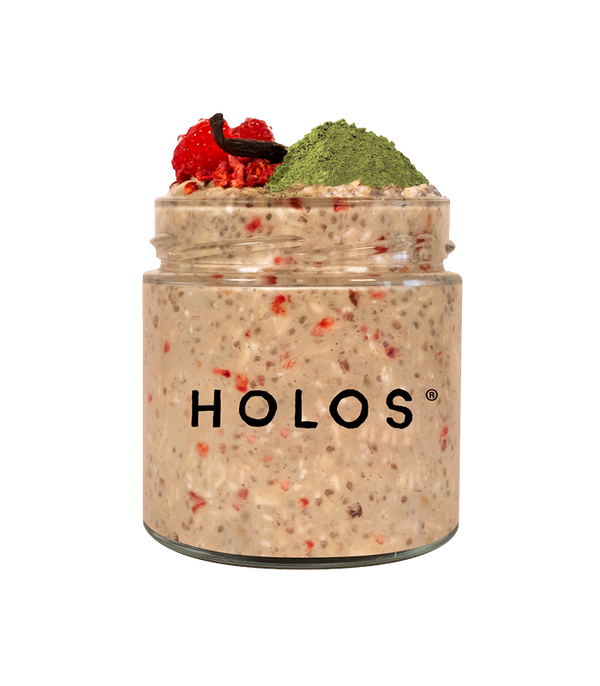 Matcha + Raspberries